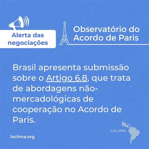 Alerta Das Negociações Do Acordo De Paris Laclima