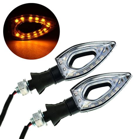 2 pièces moto clignotant LED feu arrière Flexible Grandado