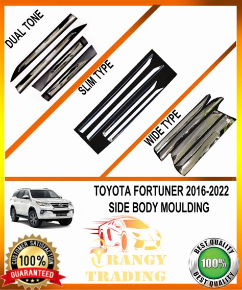 Toyota Fortuner To Oem Side Body Moulding Black Chrome