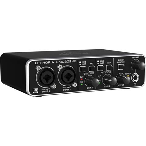 Behringer Umc202hd Audio Interface 2 Input 2 Output 24 Bit96 Khz Usb