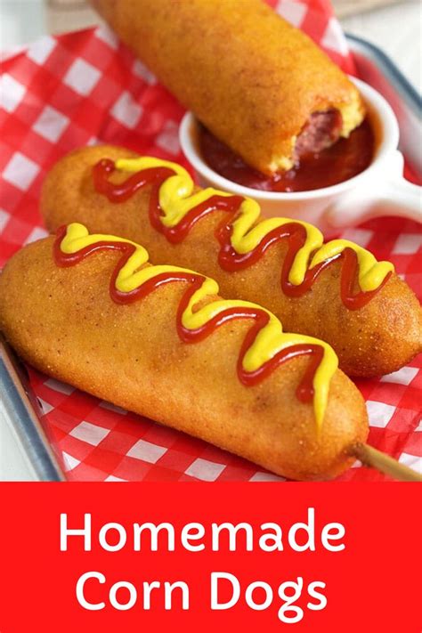 Homemade Corn Dog Recipe Homemade Corndogs Corndog Recipe Corn Dogs