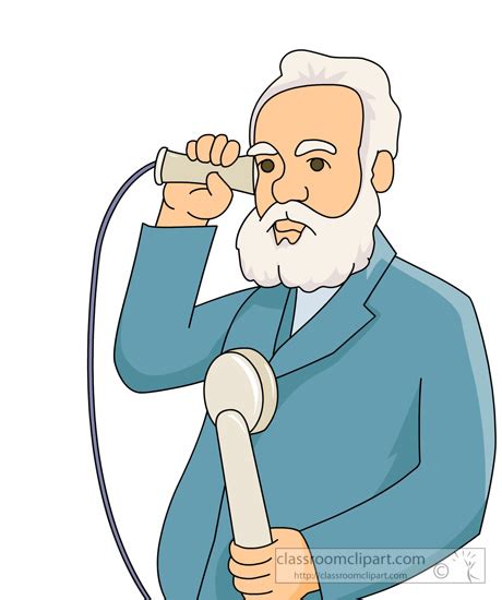 History Clipart- alexander-graham-bell-using-his-invention-the ...