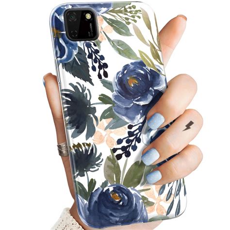 Etui Do Huawei Y5P Wzory Kwiaty Kwieciste Flower Obudowa Pokrowiec Case