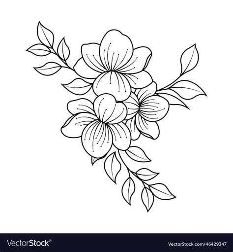 Floral coloring pages background Royalty Free Vector Image