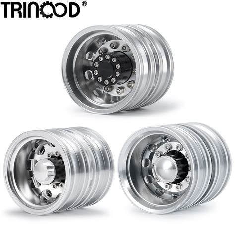 Trinood Aluminum Alloy Rear Wheel Hub Spokes Wheel Rim For Tamiya