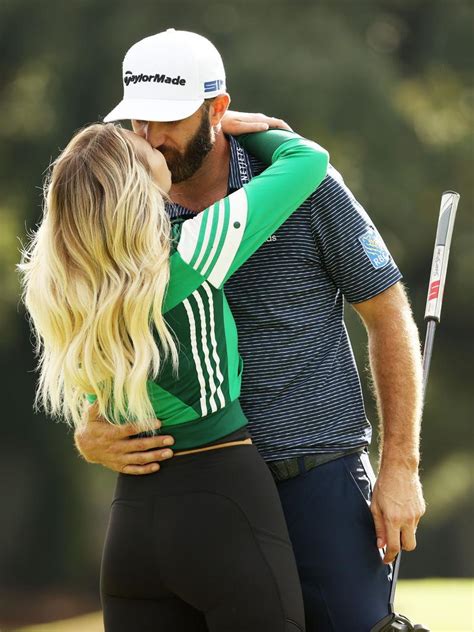 Masters 2020 Dustin Johnson Paulina Gretzky Celebration Photos