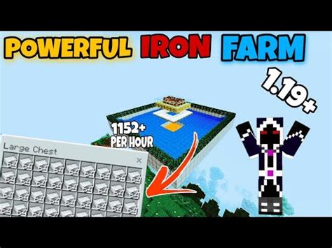 How To Make Most Powerful Iron Farm In Minecraft PE Easiest And Best