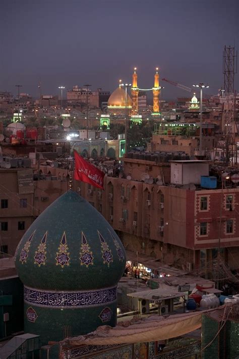 Domes Of Abbas Camp Overlooking The The Golden Dome Of His Shrine