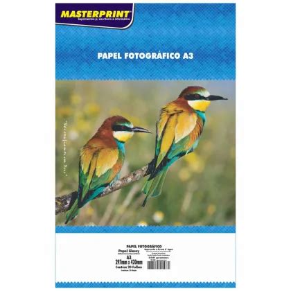 Papel Glossy Masterprint A G Branco Brilhante Folhas Mundoware