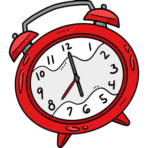 Premium Vector This Cartoon Clipart Shows An Alarm Clock Illustration