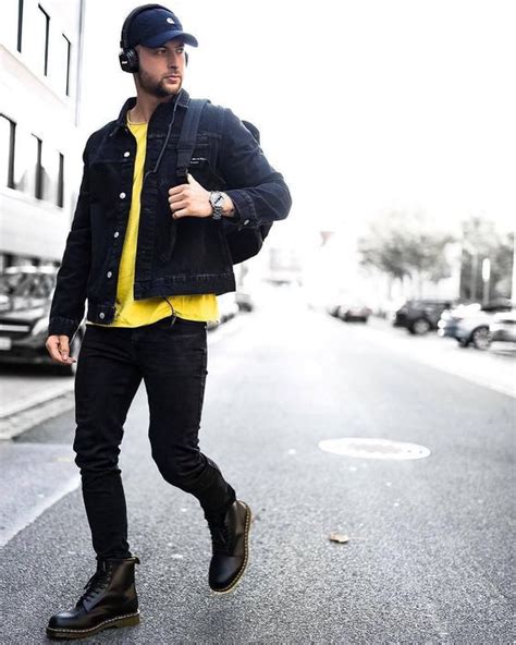 Black Casual Jacket Dr Martens Fashion Ideas With Black Jeans Dr