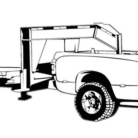 Dually Trailer Pickup Truck Offroad Lifted Svg Clipart Files For