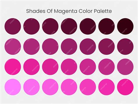 trendy shades  magenta color palette  vector premium vector
