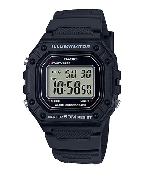 Rel Gio Casio Illuminator Masculino Preto Esportivo Digital Quadrado Em