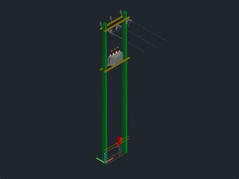 Transformador Electrico 3d Planta De Almacenamiento En AutoCAD