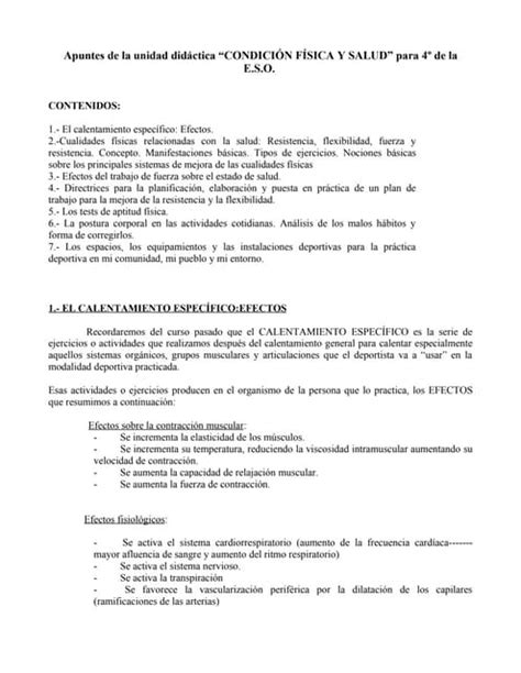 Condicion Fisica Y Salud Para 4 Eso Pdf