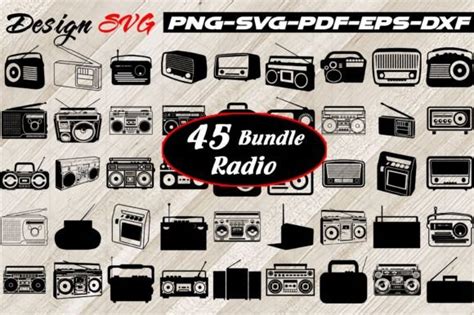 Radio Bundle Svg Radio Vector Png Graphic By Design Svg Creative