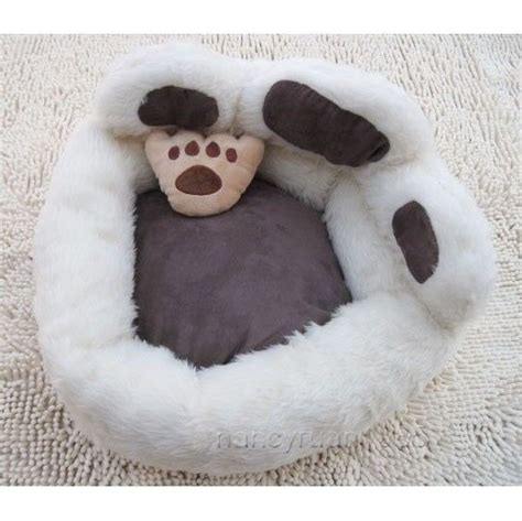 Cute White Bears Paw Shaped Pet Dog Cat Sofa Bed House Cat Bed Small