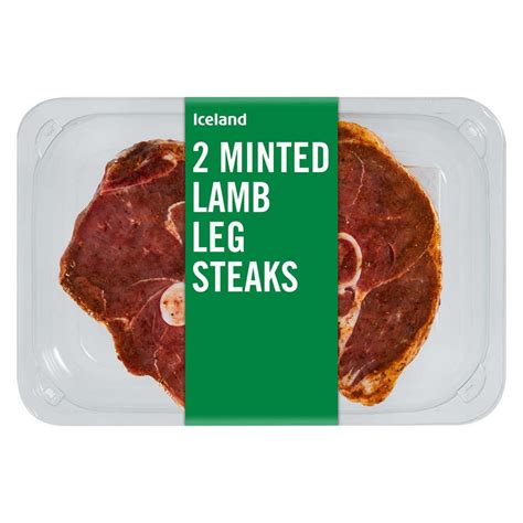 Iceland 2 Minted Lamb Leg Steaks 340g Lamb Iceland Foods