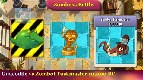 Frostbite Caves Zomboss Battle Guacodile Vs Zombot Tuskmaster 10 000 Bc Plants Vs Zombies 2