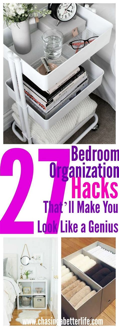 27 Bedroom Organization Hacks That’ll Make You Look Like A Genius Hacks Organization