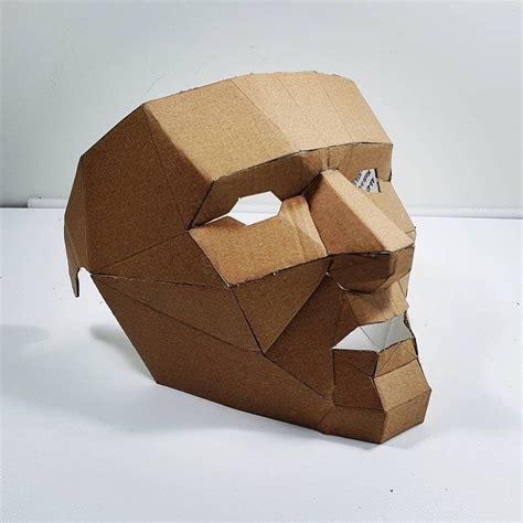 Low Poly Mask A4 Letter Size Ready To Print PDF Template Etsy