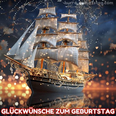 Geburtstag Papa Bild Segelschiff Hurra Geburtstag