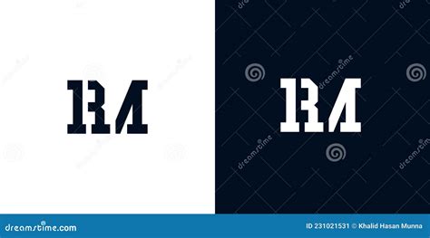 Creative Abstract Initial Letter Rm Logo Stock Vector Illustration Of