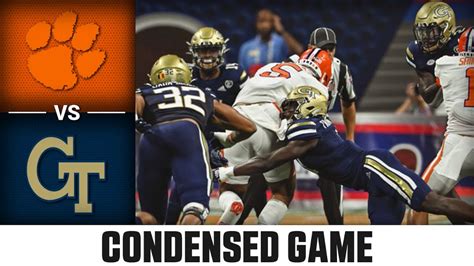 Clemson Vs Georgia Tech Condensed Game 2022 Acc Football Win Big