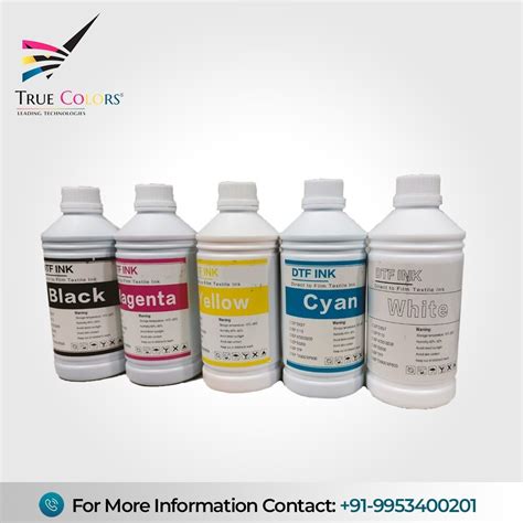 True Colors Cmyk W Dtf Pigment Ink Bottle Packaging Size Liter At