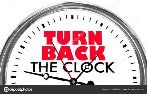 Turn Back Clock Reverse Time Travel Words Stock Photo By Iqoncept