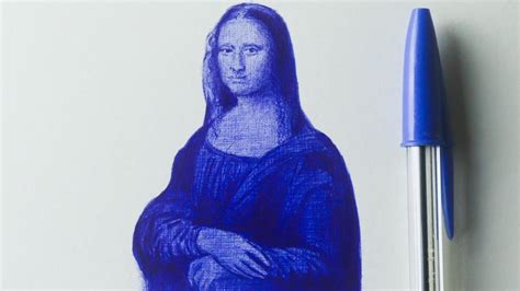 Como Desenhar A Mona Lisa Caneta Bic Youtube