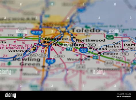 perrysburg ohio usa shown   geography map  road map stock photo