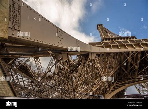 Eifel Tower View From Below Stock Photo Alamy