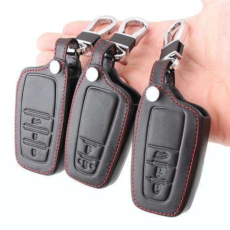 Leather Car Key Case Cover For Toyota Camry Corolla Crown RAV4