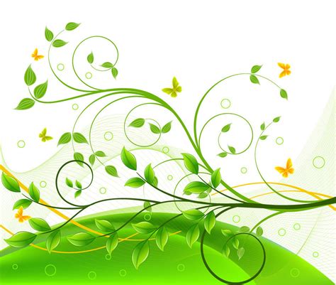 Green Floral Background | Free Vector Graphics | All Free Web Resources ...