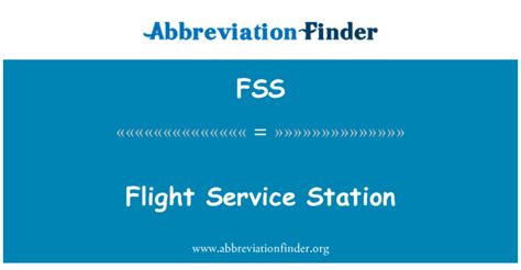 Fss Significa Estación De Servicio De Vuelo Flight Service Station
