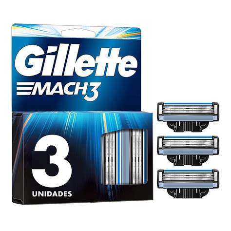 Cartucho De Rastrillo Gillette Mach Con Hojas Para Rasurar Al Ras