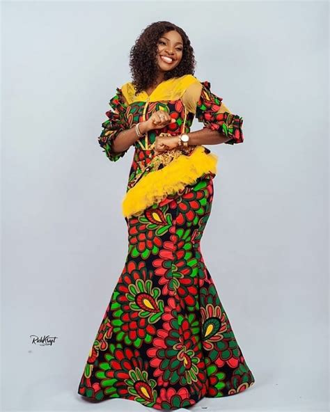 Ankara Long Flare Gown Incredible Styles Ladeey