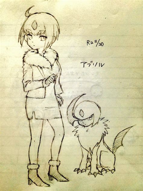 ポケモン「ポケモン、アブソルの擬人化 服うまく描けるようになりたいよ〜 」おいも。パルデアポケモン全種描く🍠の漫画