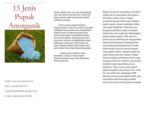 Pdf Jenis Pupuk Anorganik