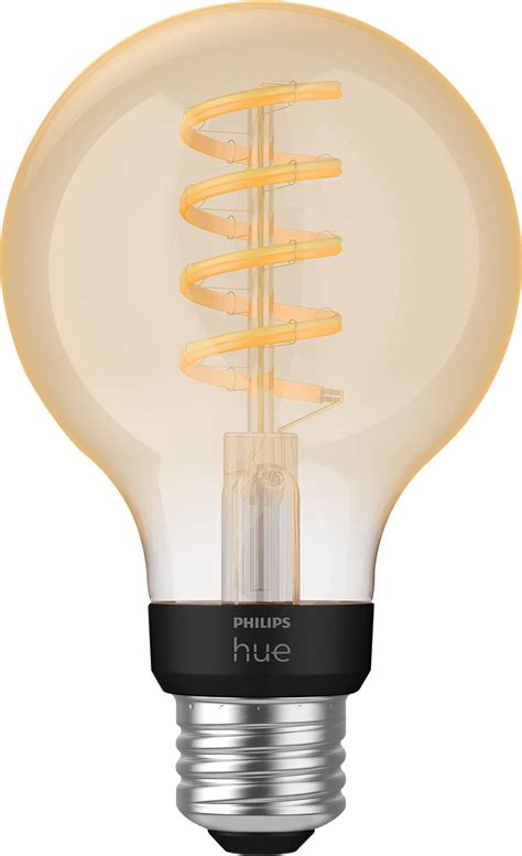 Best Buy Philips Geek Squad Certified Refurbished Hue White Ambiance Filament G25 Bluetooth Led