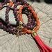 GARNET CARNELIAN Mala Beads With RED Suede Tassel 108 Bead Etsy