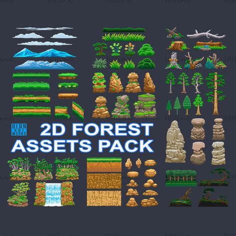 2d Forest Asset Pack Game Ready Assets Sprites For Game And Illustrations