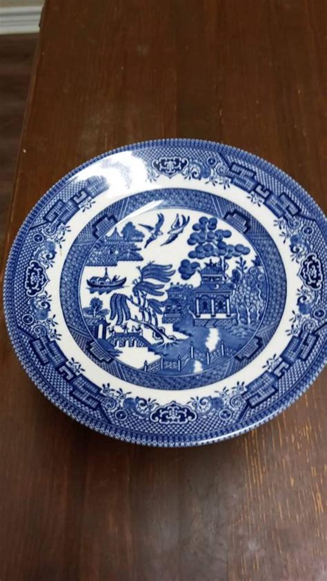 Churchill Blue Willow China 8 Plate With Cakestand Etsy