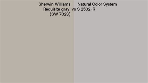 Sherwin Williams Requisite Gray SW 7023 Vs Natural Color System S