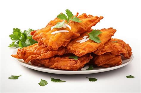 Irresistible Mumbai Bread Pakora On White Background Popular Fast Food