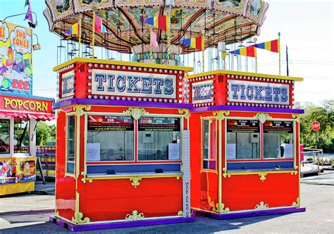 Red Carnival Ticket Booths Photograph by Eye Shutter To Think - Fine ...