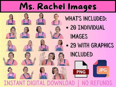 Ms. Rachel Images in JPG & PNG Songs for Littles Instant - Etsy