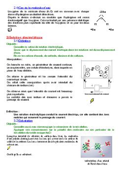 La Concentration Et Les Solutions Lectrolytiques Cours Alloschool